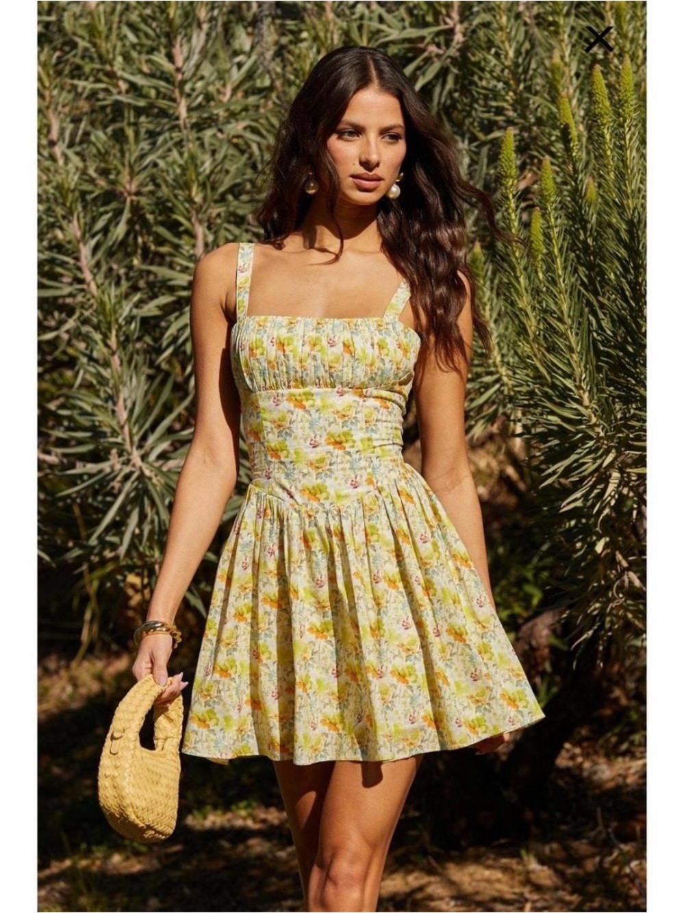NWT Floral Milkmaid Mini Dress